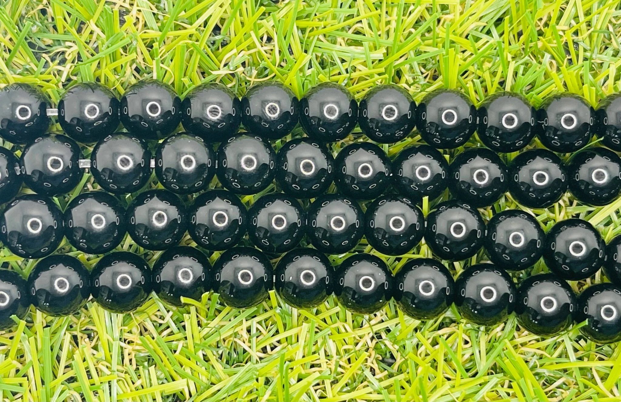 Perles en pierre naturelle en Agate noire en 8 mm – Image 2