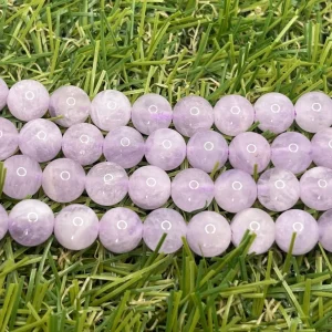 Perles naturelles en Améthyste claire en 7 - 8 mm