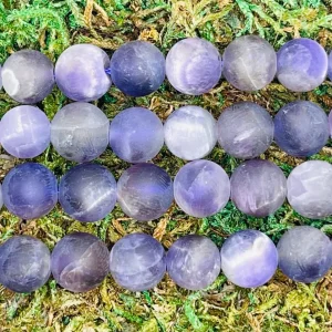 Perles en pierre naturelle en Améthyste mate en 8 mm