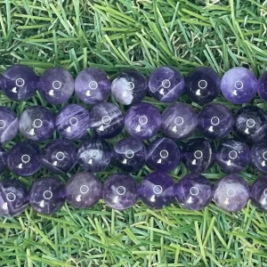 Perles en pierre naturelle en Améthyste multi (Chevron) en 8 mm