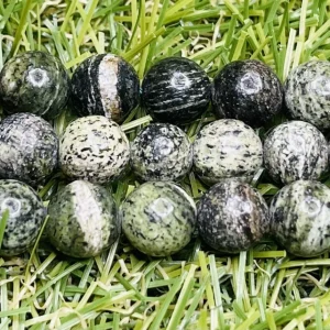 Perles en pierre naturelle en Asbeste en 8 mm