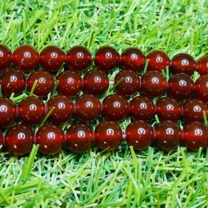 Perles en pierre naturelle en Cornaline foncée en 6 mm