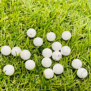 Perles naturelles en Howlite en 6 mm semi percée