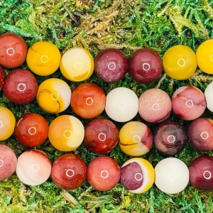 Perles en pierre naturelle en Jaspe Mokaïte en 4 mm