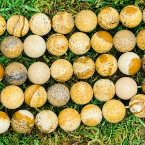 Perles naturelles en Jaspe Paysage en 6 mm