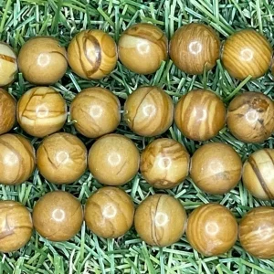 Perles en pierre naturelle en Jaspe Tigre en 8 mm