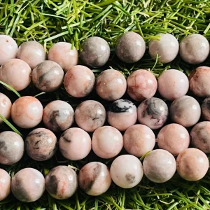 Perles en pierre naturelle en Jaspe Zèbre rose en 4 mm