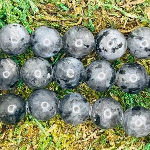 Perles en pierre naturelle en Larvikite en 6 mm