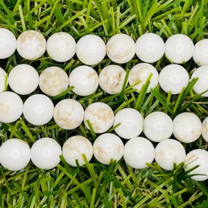 Perles en pierre naturelle en Magnésite en 4 mm