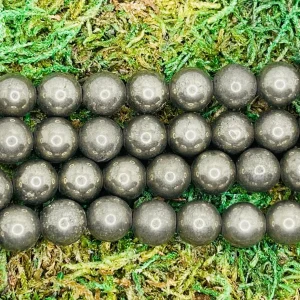 Perles naturelles en Pyrite en 4 mm