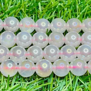 Perles naturelles en Quartz rose Aura en 8 mm