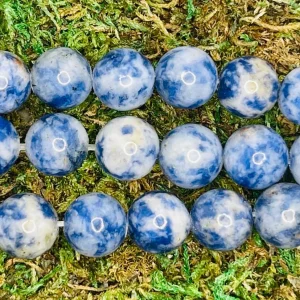 Perles en pierre naturelle en Sodalite (blanche) en 6 mm