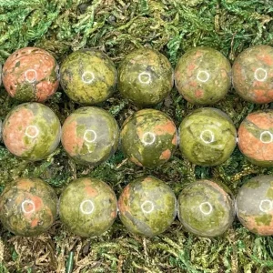 Perles naturelles en Unakite en 4 mm