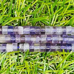 Perles naturelles Heishi en Améthyste en 4 mm