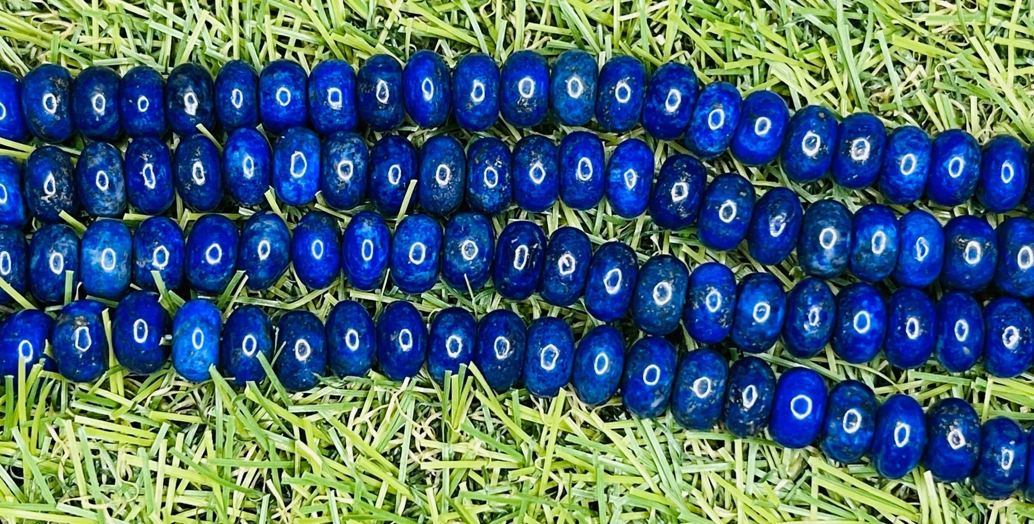 Perles naturelles Rondelles en Lapis lazuli en 8 mm – Image 3