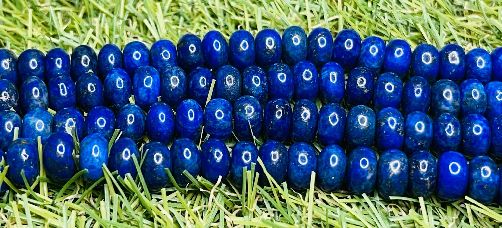 Perles naturelles Rondelles en Lapis lazuli en 8 mm