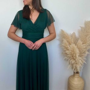 ROBE VOILE VERT SAPIN